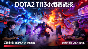 DOTA2 TI13国际邀请赛小组赛战报新闻配图，展示比赛精彩画面